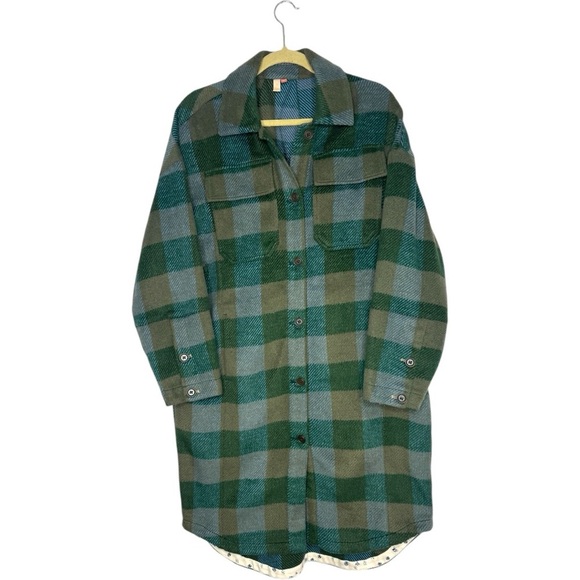 NWOT Anthropologie Pilcro Plaid Preppy boho Jacket Comfy Wool Blend Size Small - Picture 5 of 15